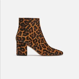Zara leopard ankle booties